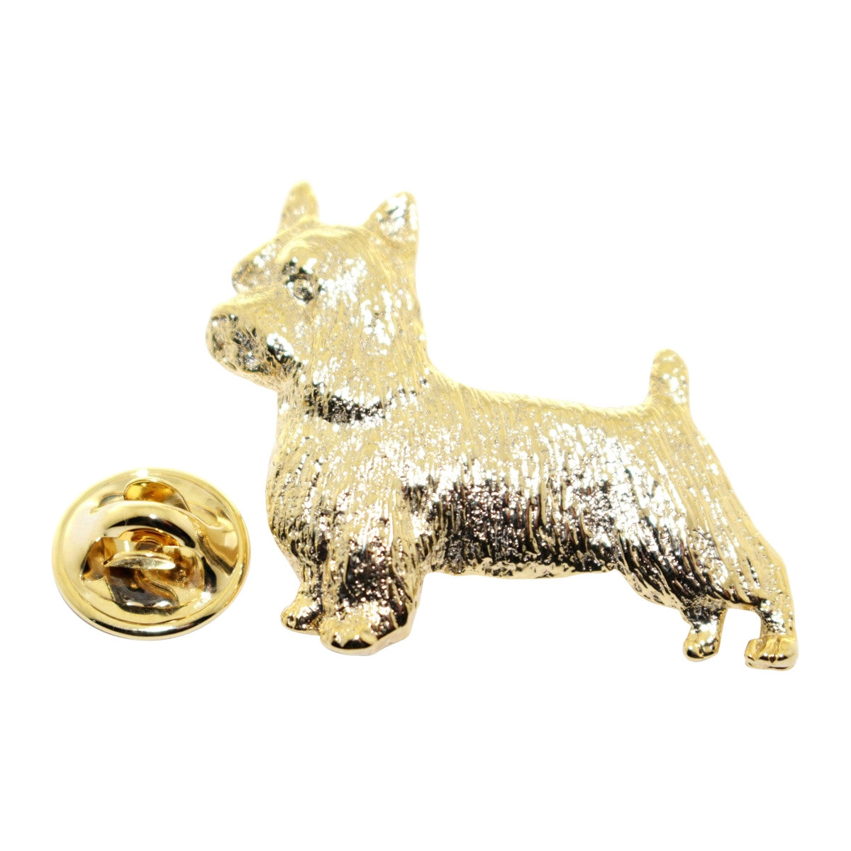 Silky Terrier Pin ~ 24K Gold ~ Lapel Pin ~ 24K Gold Lapel Pin ~ Sarah's Treats & Treasures